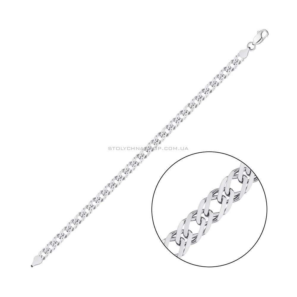 Срібний браслет плетіння Подвійний ромб  (арт. 0313113) - цена