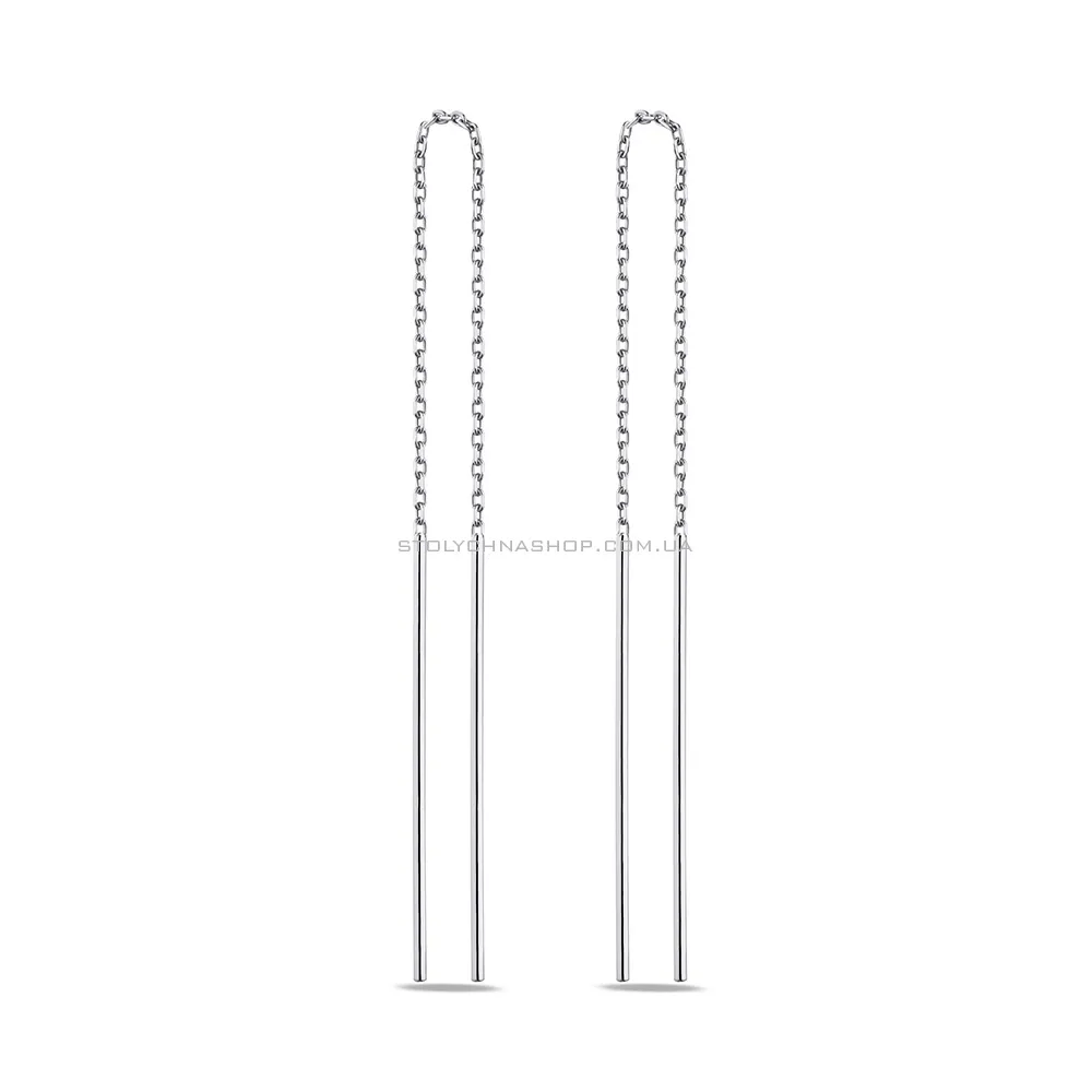 Сережки-протяжки зі срібла (арт. 7502/4856/2) - цена