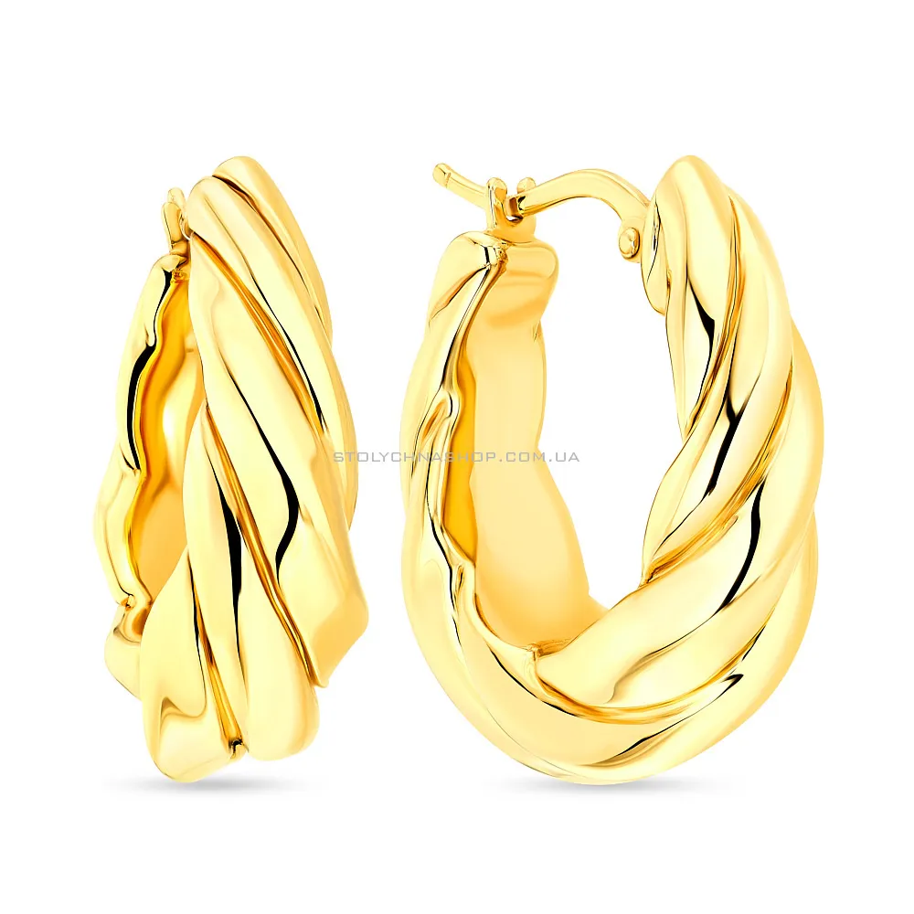 Сережки кільця Francelli з жовтого золота (арт. е108246/20ж) - цена
