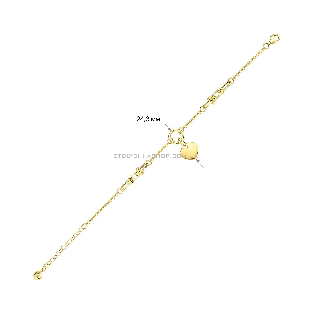 Золотий браслет з підвіскою (арт. 326741ж) - 2 - цена