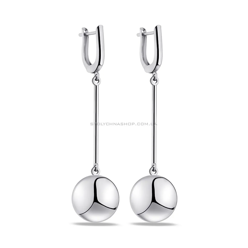 Срібні сережки без каменів (арт. 7502/3844/6) - цена