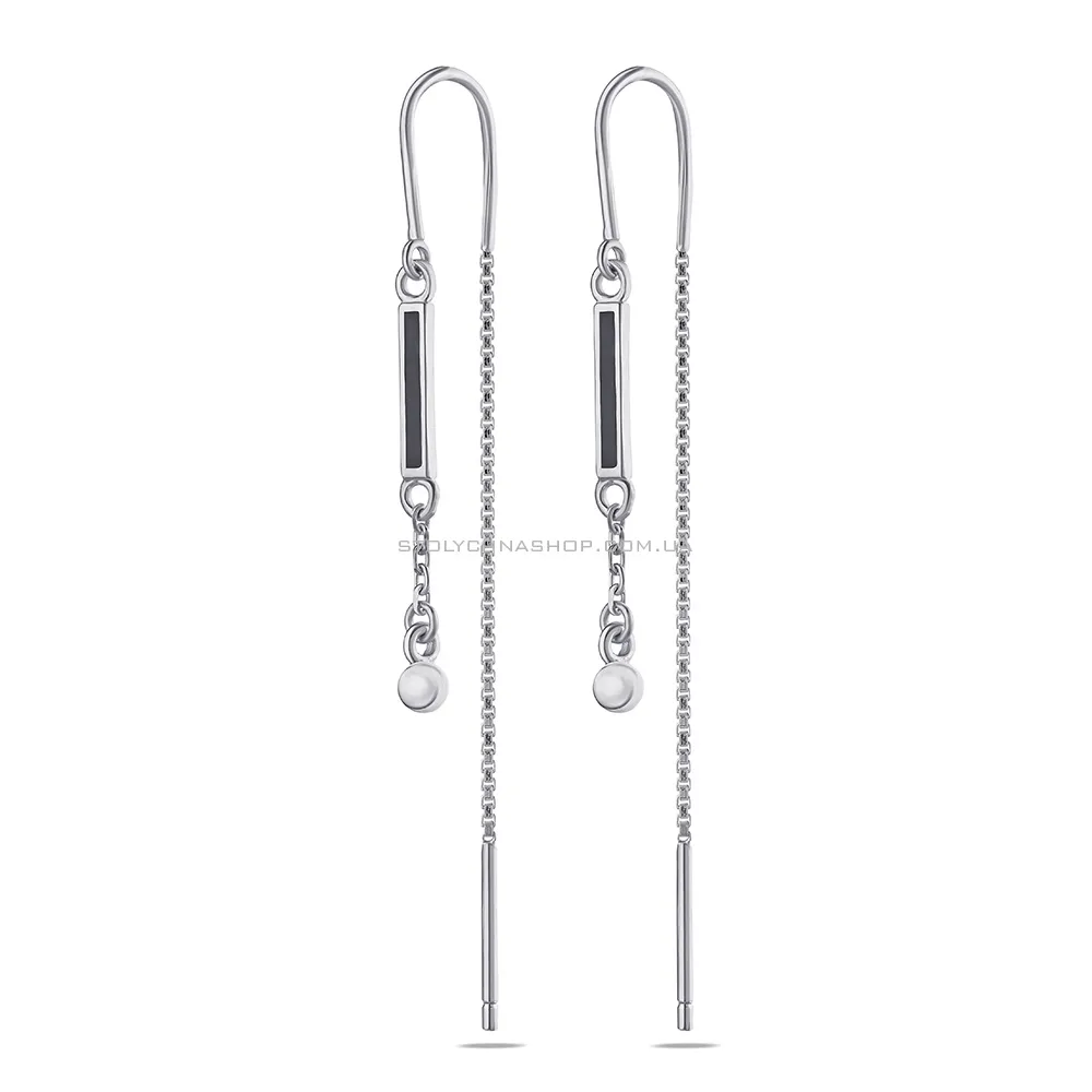 Срібні сережки Trendy Style з емаллю (арт. 7502/3808еч) - цена