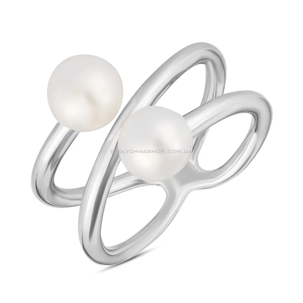 Срібна каблучка з перлами  (арт. 7501/4991жб) - цена