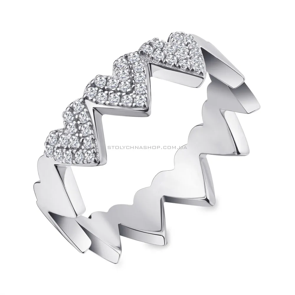 Каблучка зі срібла з фіанітами Trendy Style (арт. 7501/5248) - цена