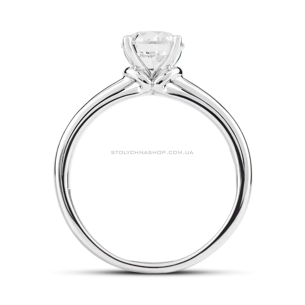 Кольцо для помолвки из белого золота с бриллиантом (арт. К01118009236б) - 2 - цена