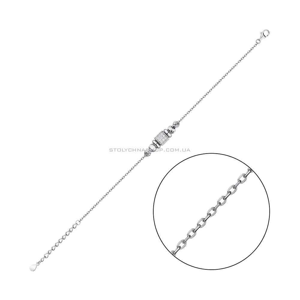Срібний браслет з фіанітами  (арт. 7509/3974) - цена