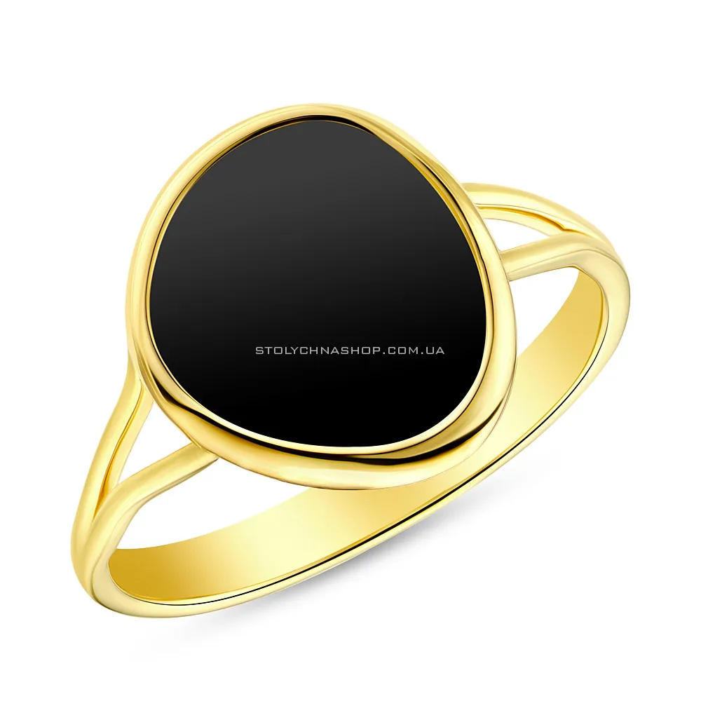 Золотое кольцо Diva с ониксом  (арт. 154963жо) - цена