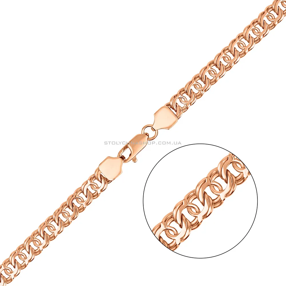 Золотий ланцюг плетіння Бісмарк подвійний (арт. 30/1054) - 2 - цена