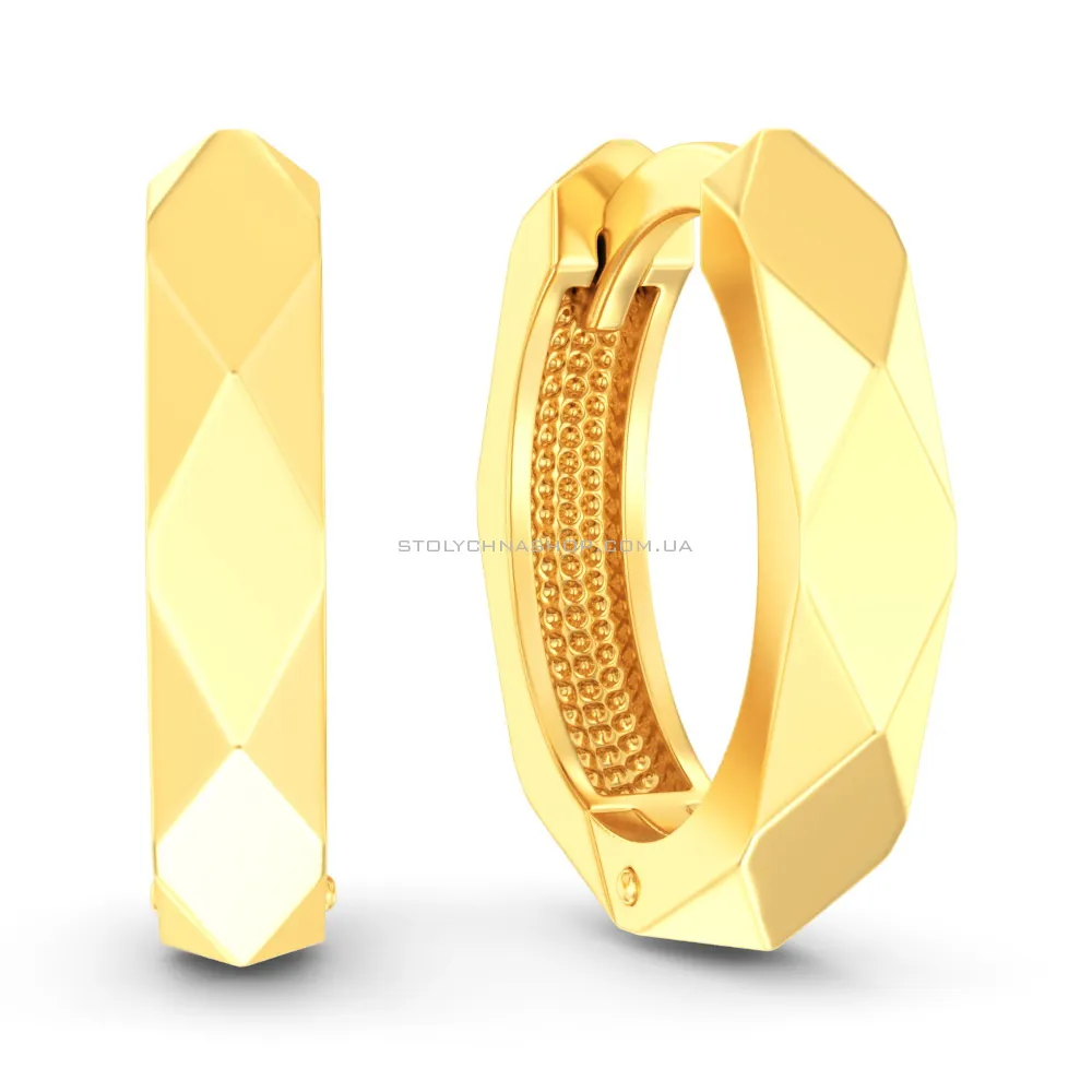 Сережки-кільця з жовтого золота  (арт. 110708ж) - цена