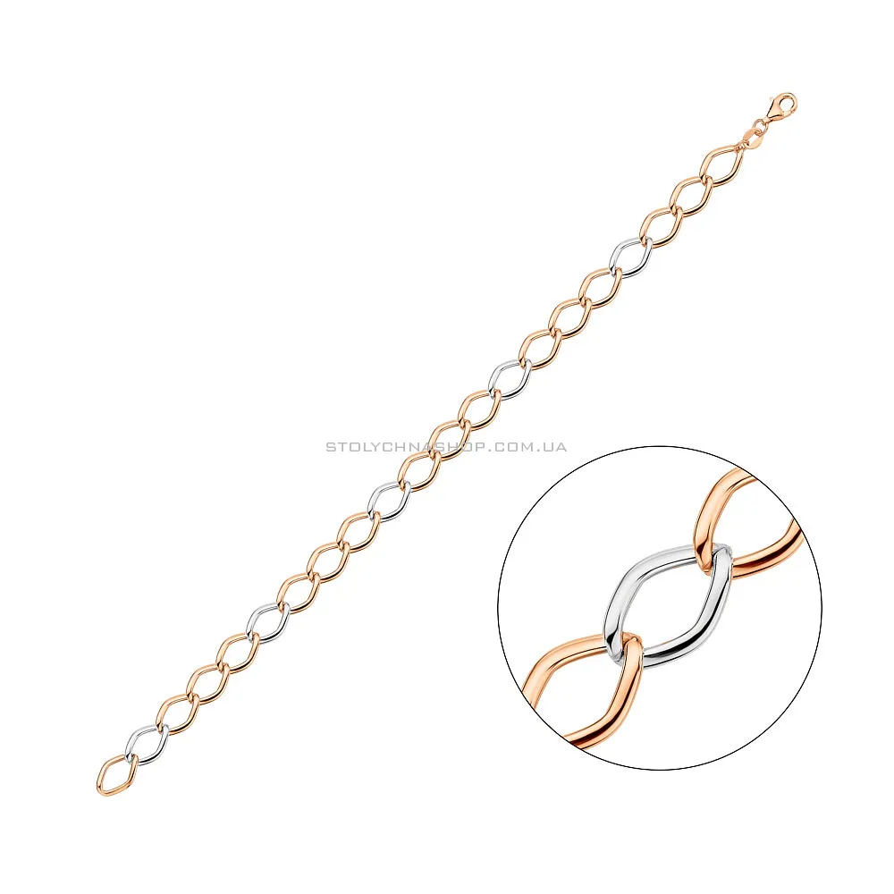 Золотий ланцюжковий браслет  (арт. 326616кб) - цена