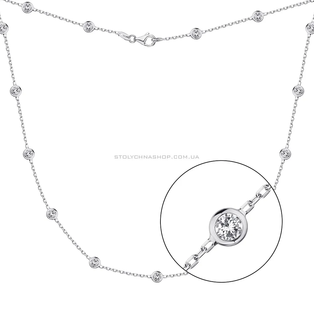 Колье из серебра с фианитами (арт. 7507/521) - цена