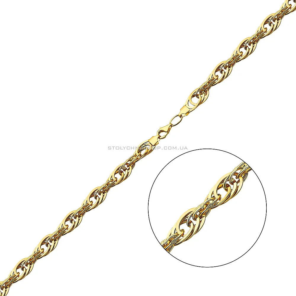 Кольє з золота з декоративним плетінням (арт. 350246ж) - цена