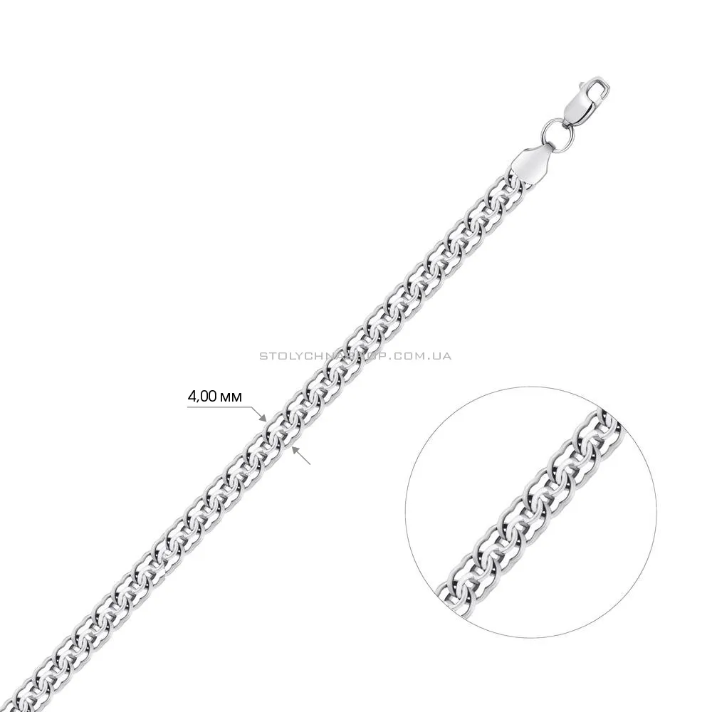 Срібний браслет в плетінні Струмочок (арт. 7909/4113/1) - 2 - цена
