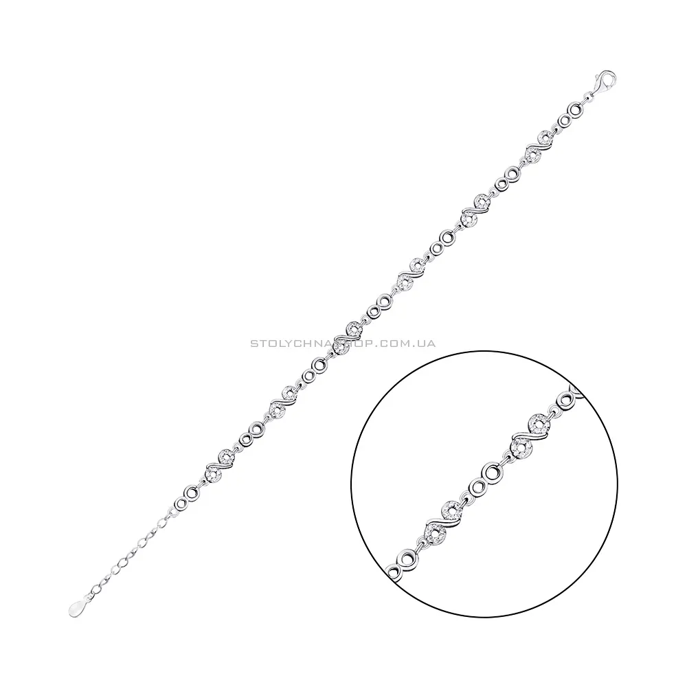 Браслет зі срібла з фіанітами (арт. 7509/4041) - цена