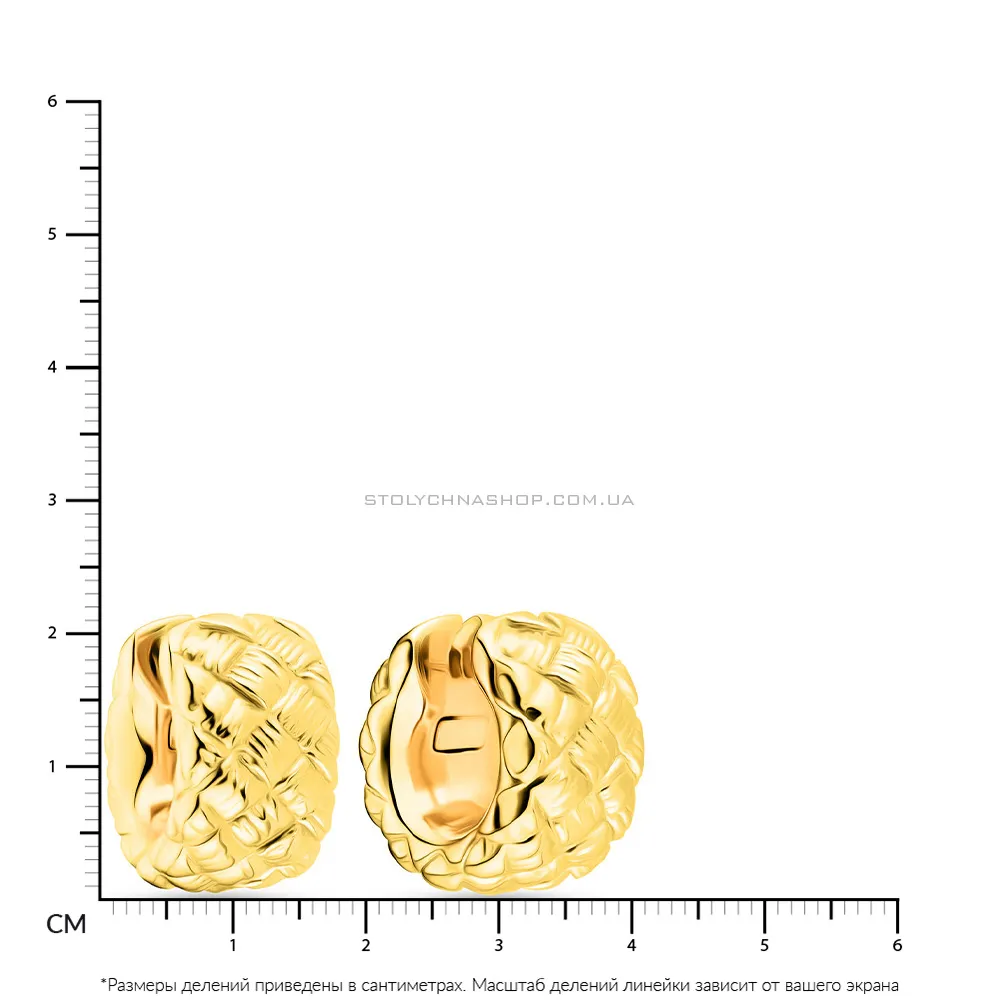 Сережки Francelli з жовтого золота (арт. 101961ж) - 2 - цена