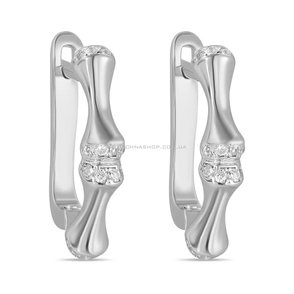 Срібні сережки з фіанітами (арт. 7502/3886) - цена