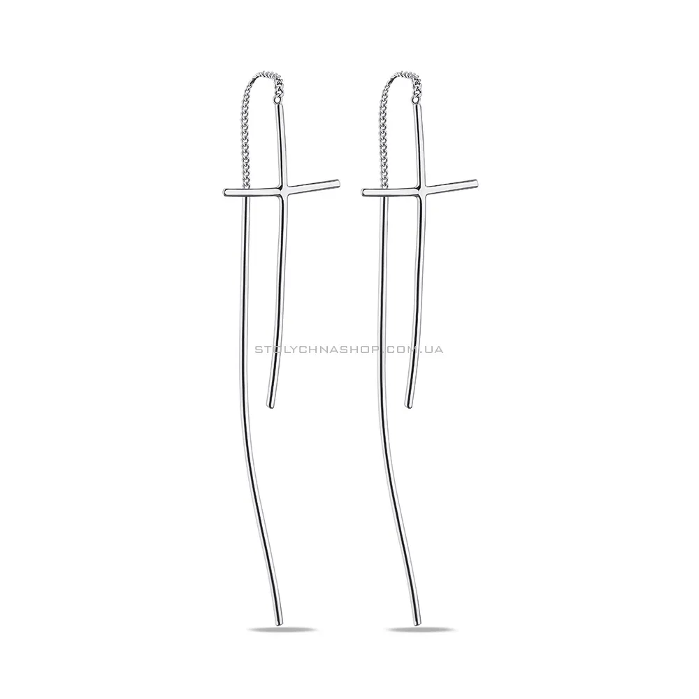 Серьги-протяжки из серебра Trendy Style (арт. 7502/С2/2018) - цена