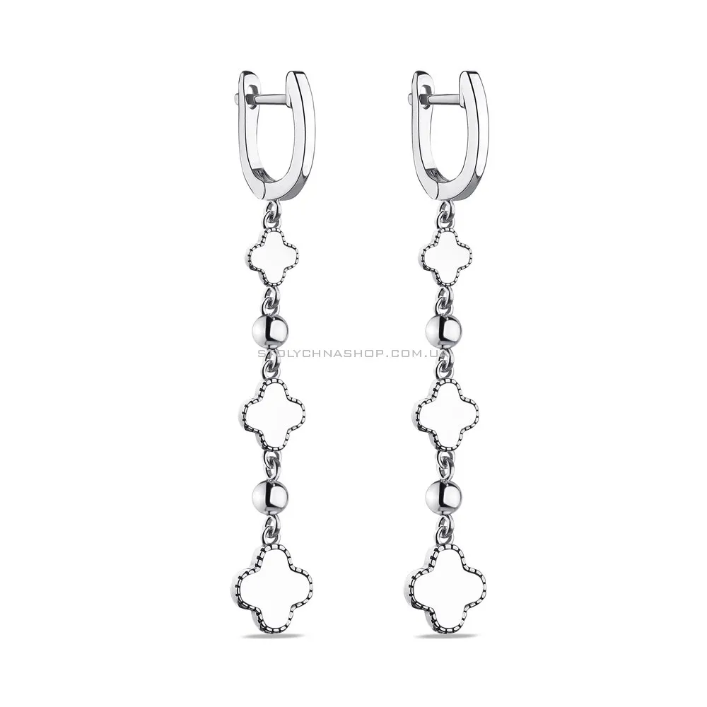 Довгі срібні сережки з підвісками (арт. 7502/4467еб) - цена