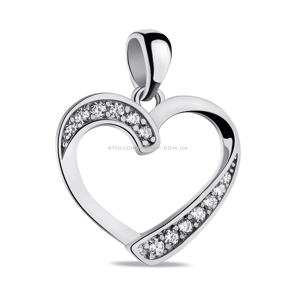 Срібний підвіс Серце (арт. 7503/4009) - цена