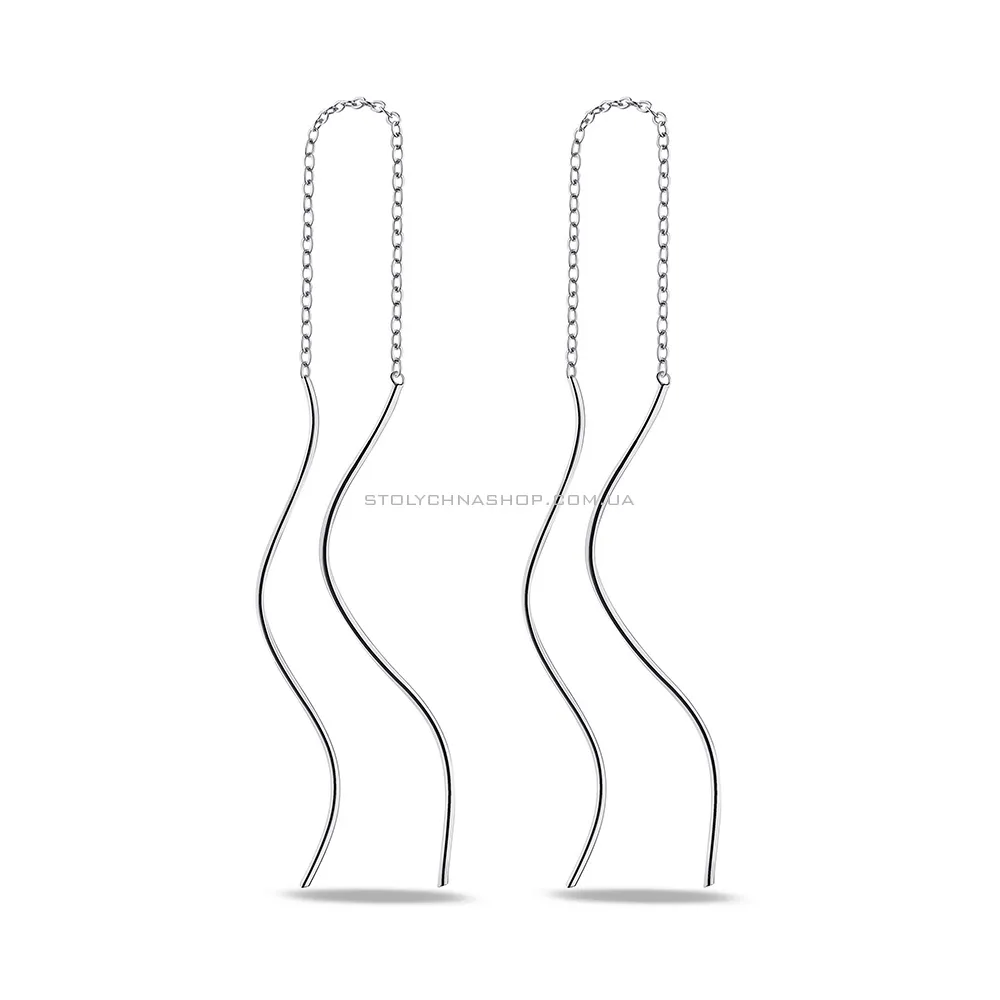 Срібні сережки протяжки (арт. 7502/4394) - цена