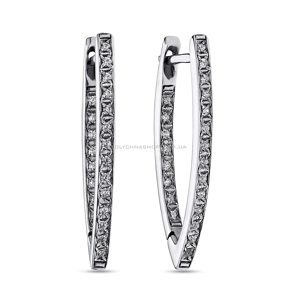 Срібні сережки з фіанітами (арт. 7902/2154) - цена