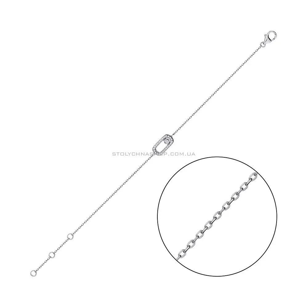 Срібний браслет з фіанітами (арт. 7509/3237) - цена