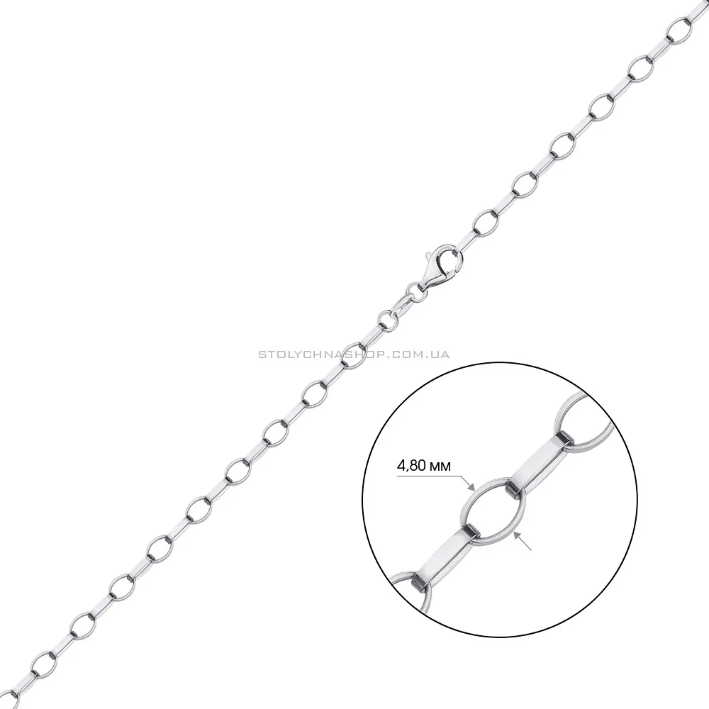 Срібний ланцюжок плетіння Якірне кругле  (арт. 0301913) - 2 - цена