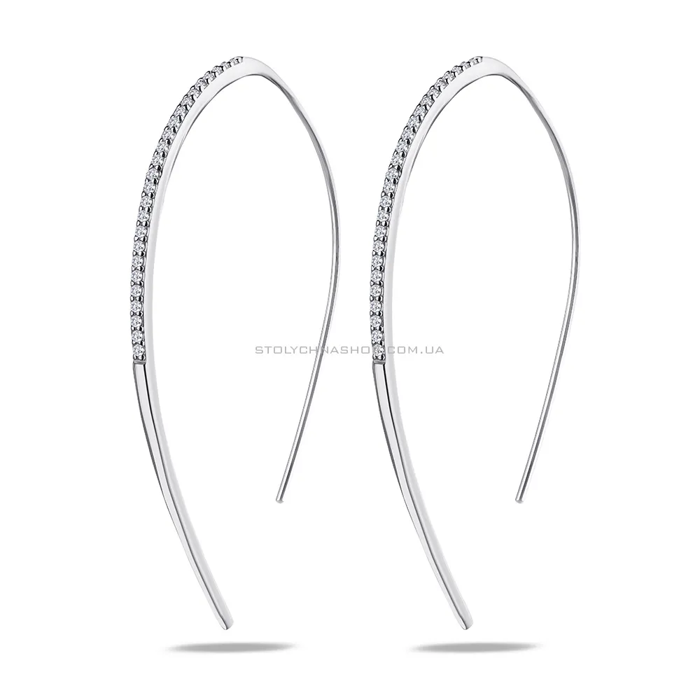 Срібні сережки з фіанітами (арт. 7502/3291) - цена
