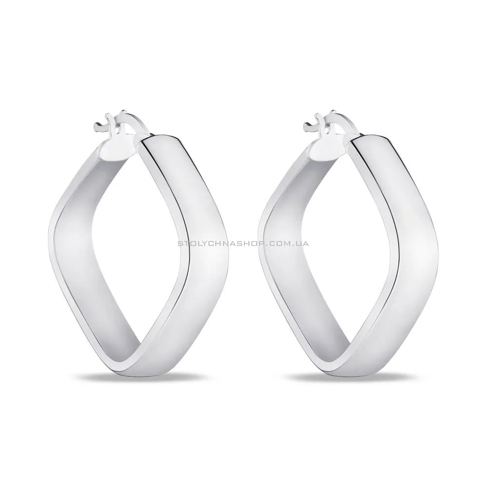 Срібні сережки "Ромби" без каміння (арт. 7502/4274/30) - цена