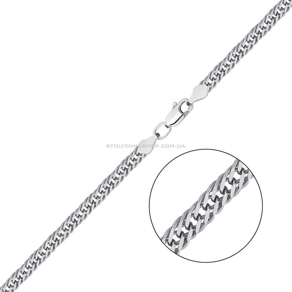 Серебряная цепочка плетения Тройной ромб  (арт. 7508/3-0316.70.2) - цена