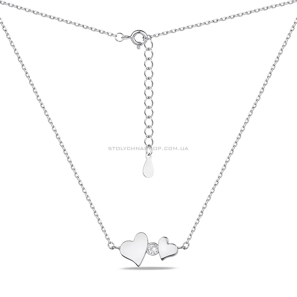 Серебряное колье Сердце (арт. 7507/2046) - 2 - цена
