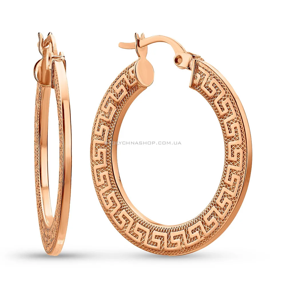 Золотые серьги кольца Олимпия  (арт. 109522/20) - цена