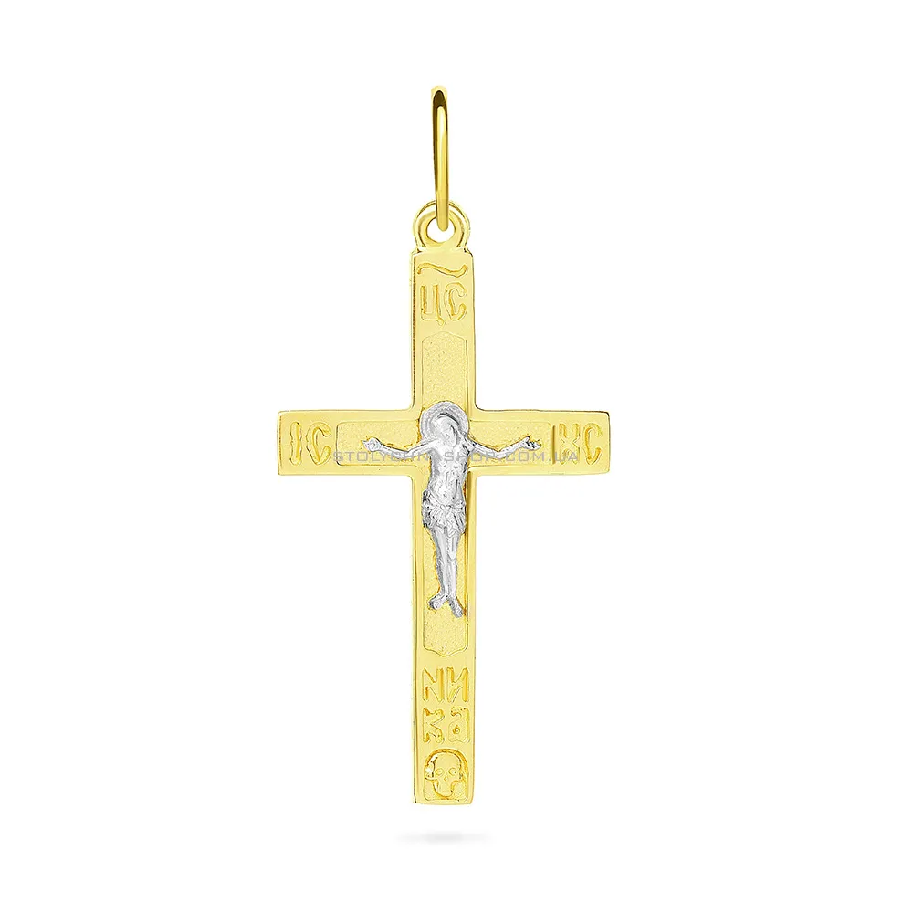 Хрестик "Оберіг"  з жовтого золота (арт. 501588ж) - цена