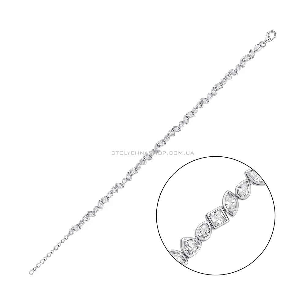 Срібний браслет з фіанітами (арт. 7509/3842) - цена