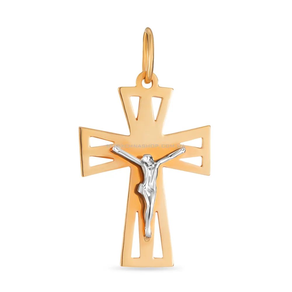 Золотой крестик "Распятие" (арт. 500613) - цена