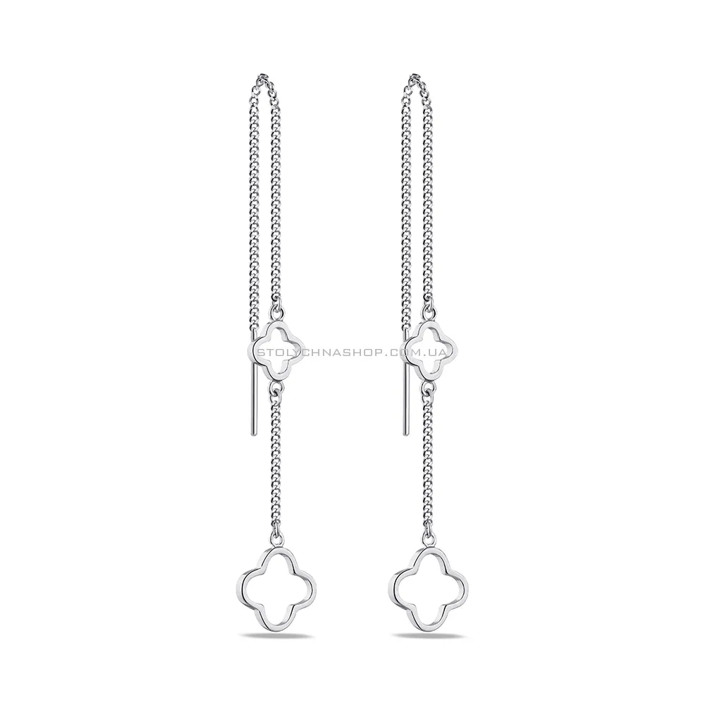 Срібні сережки-протяжки (арт. 7502/С2/1040) - цена