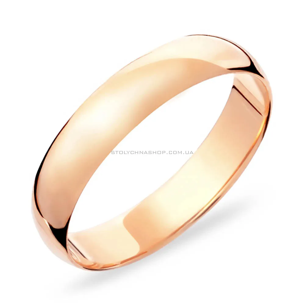 Классическое золотое обручальное кольцо Европейка (арт. 239037) - цена