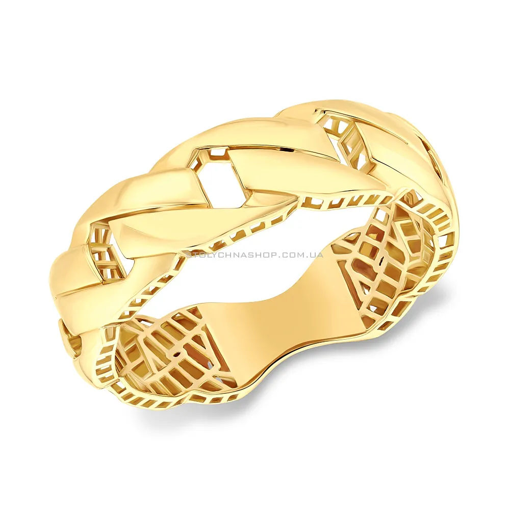 Каблучка "Ланки" із жовтого золота без каміння  (арт. 155310ж) - цена