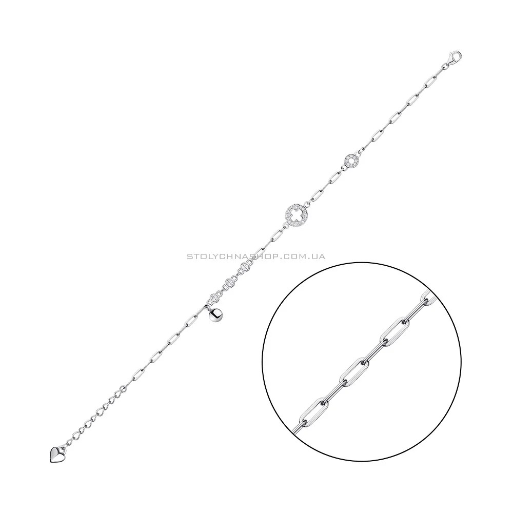 Срібний браслет з фіанітами  (арт. 7509/3984) - цена