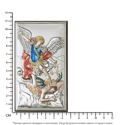 Серебряная икона «Архангел Михаил» (110х60 мм) (арт. 18031 3LCOL)