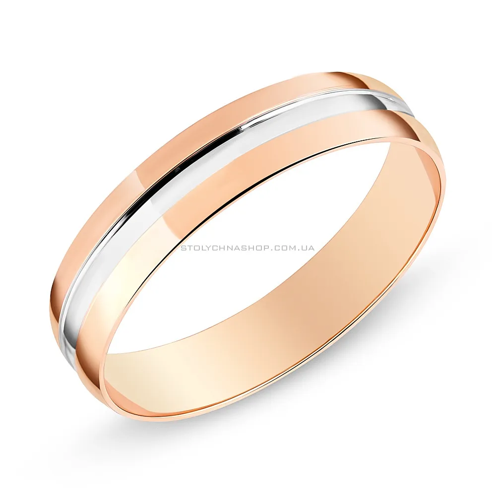 Обручальное кольцо из комбинированного золота (арт. 239188) - цена