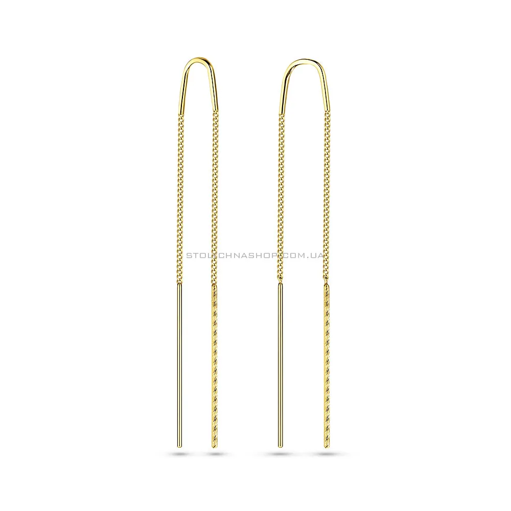 Золоті сережки-протяжки  (арт. 107363ж) - цена