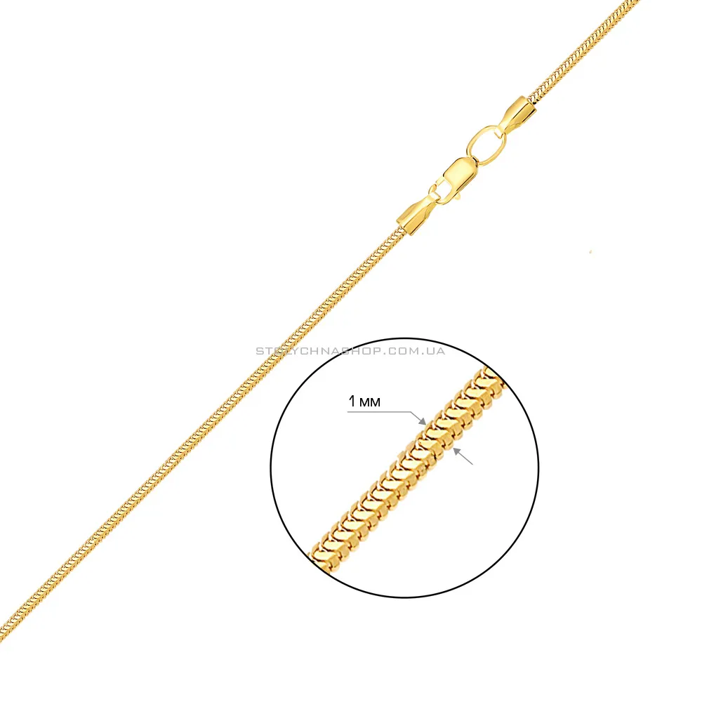 Золотая цепочка плетения Снейк (арт. 304202ж) - 2 - цена