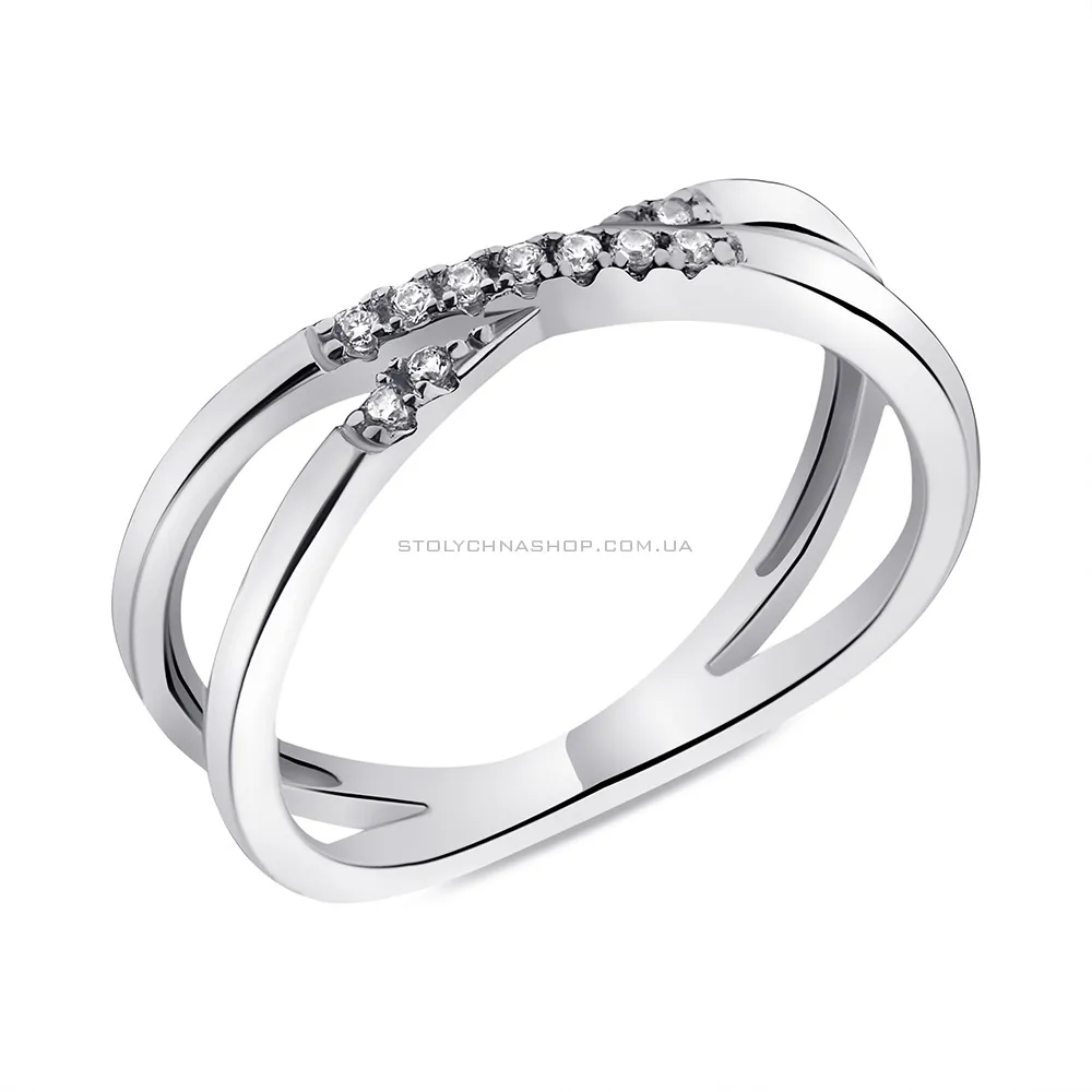 Кольцо из серебра с фианитами (арт. 7501/6572) - цена