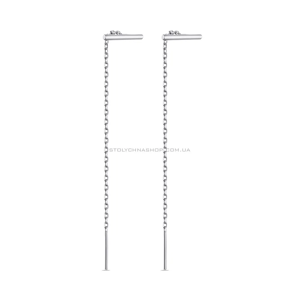 Срібні сережки-протяжки (арт. 7502/517сп) - цена
