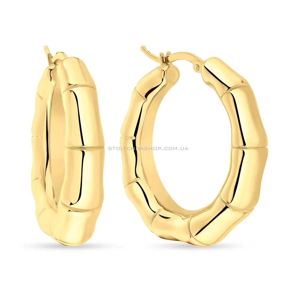 Серьги-кольца Francelli из желтого золота (арт. е108743/25ж) - цена