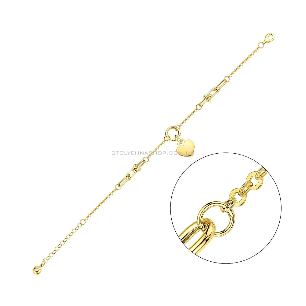 Золотий браслет з підвіскою (арт. 326741ж) - цена