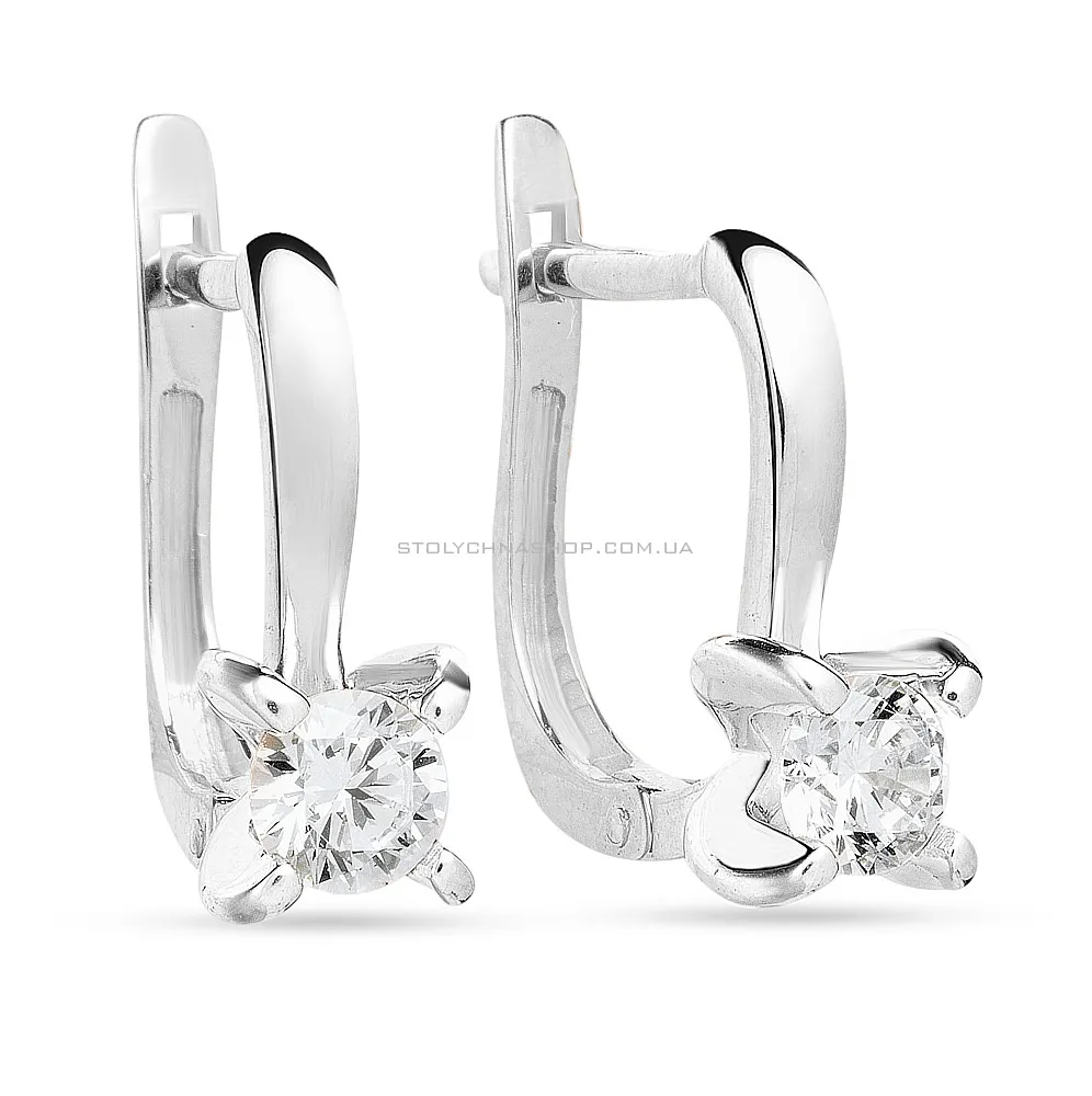 Срібні сережки з фіанітами  (арт. Х110403) - цена